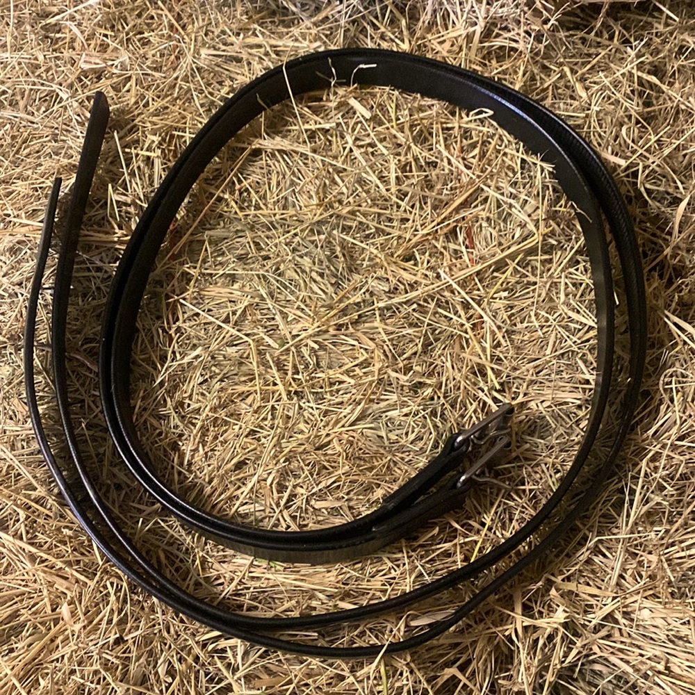 Black Synthetic Stirrup Leathers 60”